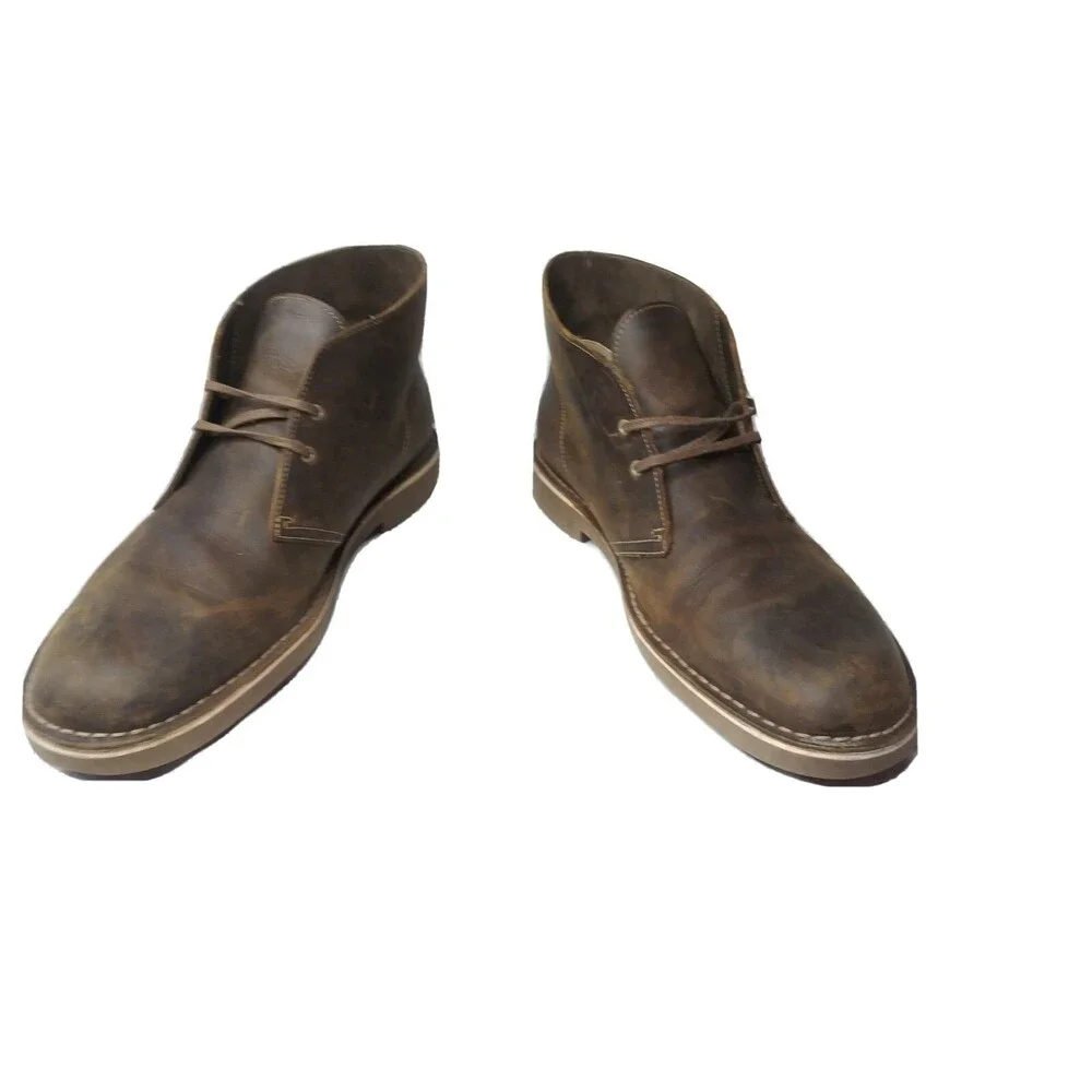 Clarks Bushacre 2 Leather Chukka Boots Men's Size 13 M  Dark Brown